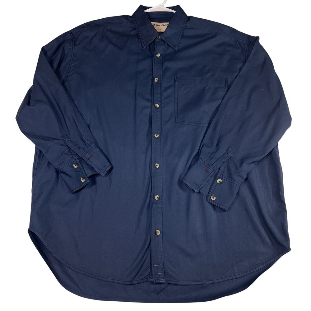 We The Free Shirt Men’s Size M Blue Button Down Long Sleeve 100% Cotton Preppy